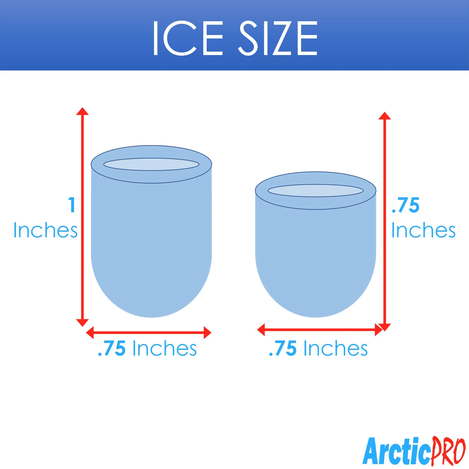 Arctic-Pro Portable Digital Quick Ice Maker Machine, Red, Makes 2 Ice Sizes