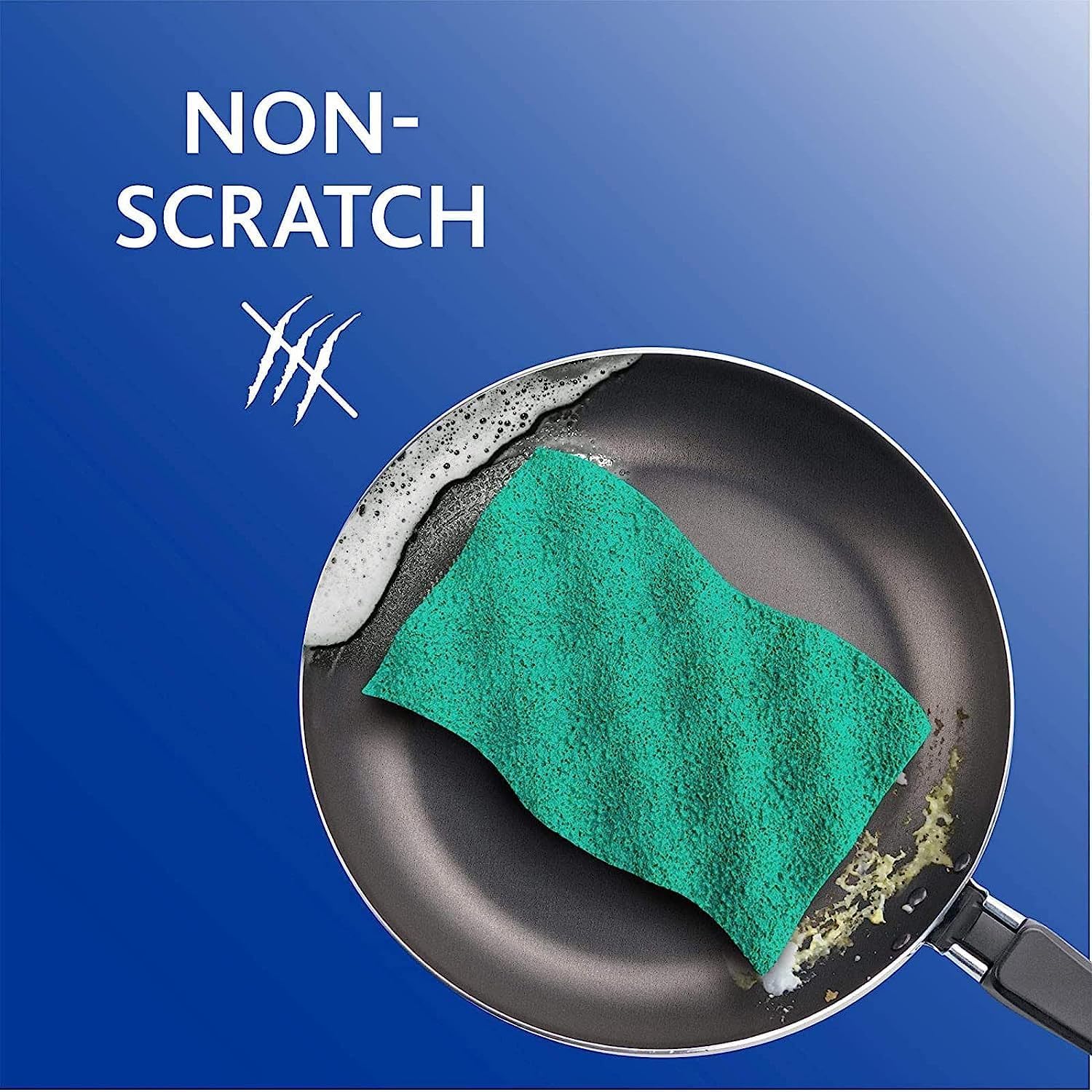 O-Cedar Scrunge Multi-Use (Pack of 6) Non-Scratch, Odor-Resistant All-Purpose Scrubbing Sponge Safely Cleans All Hard Surfaces in Kitchen and Bathroom, 6 Count (Pack of 1), Blue