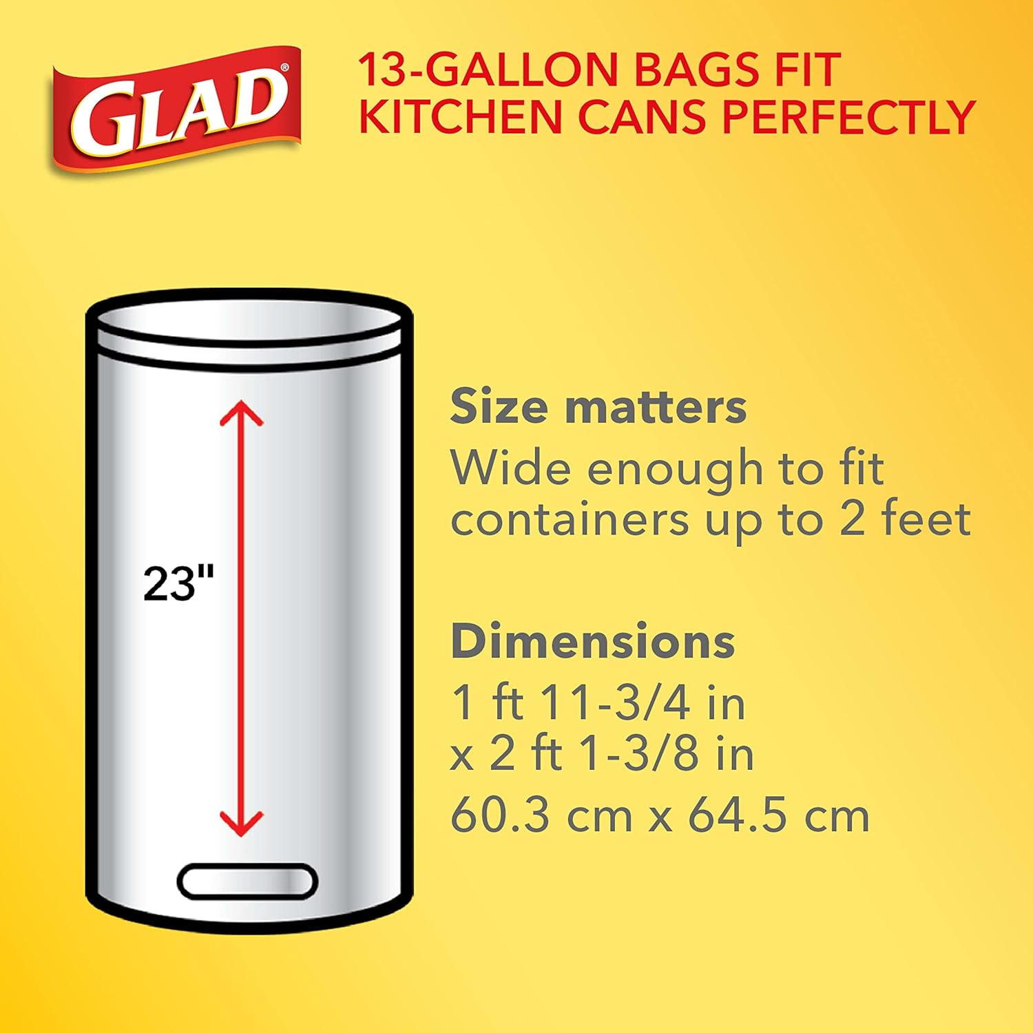 Glad Trash Bags, ForceFlex Tall Kitchen Drawstring Garbage Bags 13 Gallon White Trash Bag, Gain Moonlight Breeze scent with Febreze Freshness 100 Count (Package May Vary)