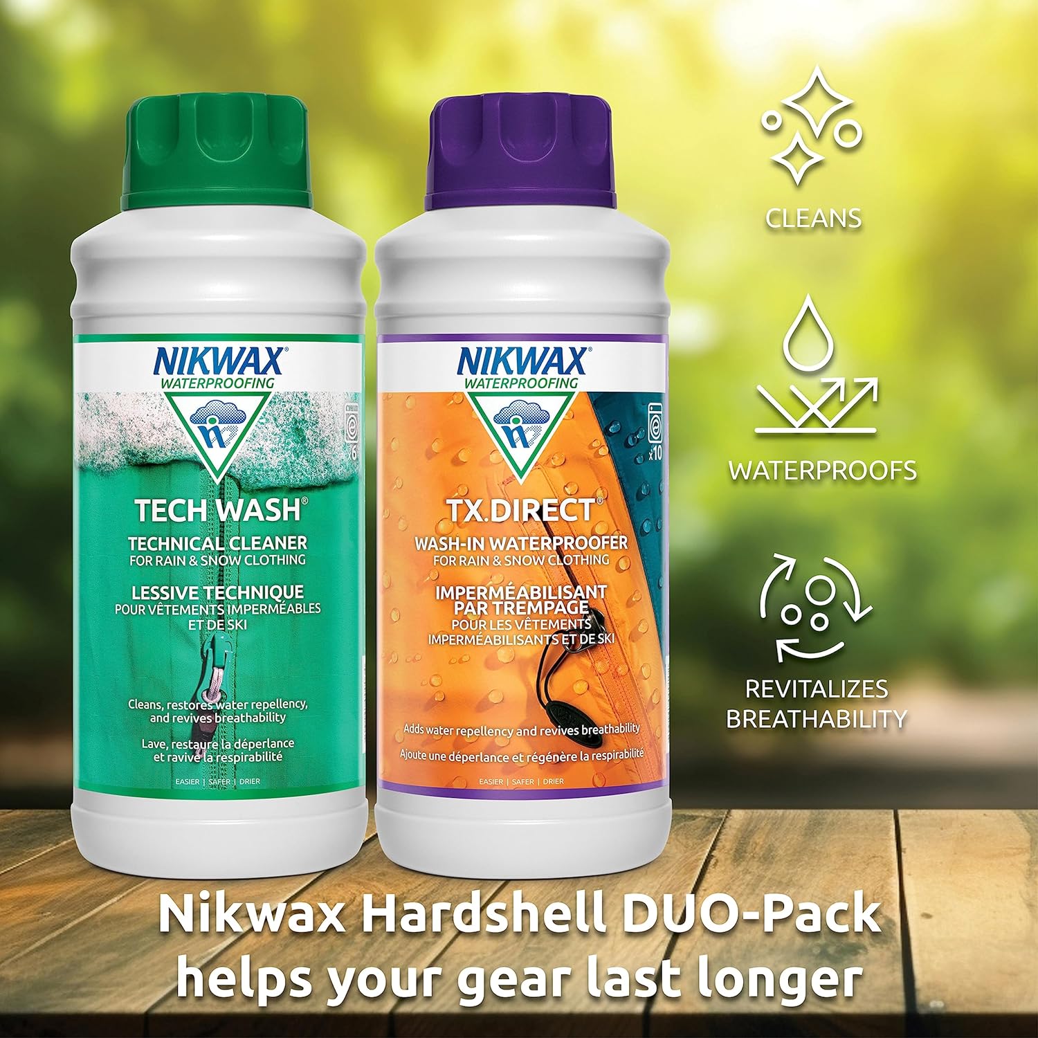 Nikwax Hardshell Cleaning & Waterproofing Duo-Pack