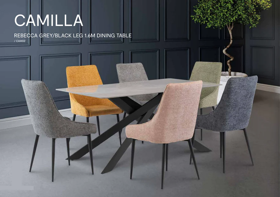 Camilla 1.6m Dining Table - Rebecca Grey