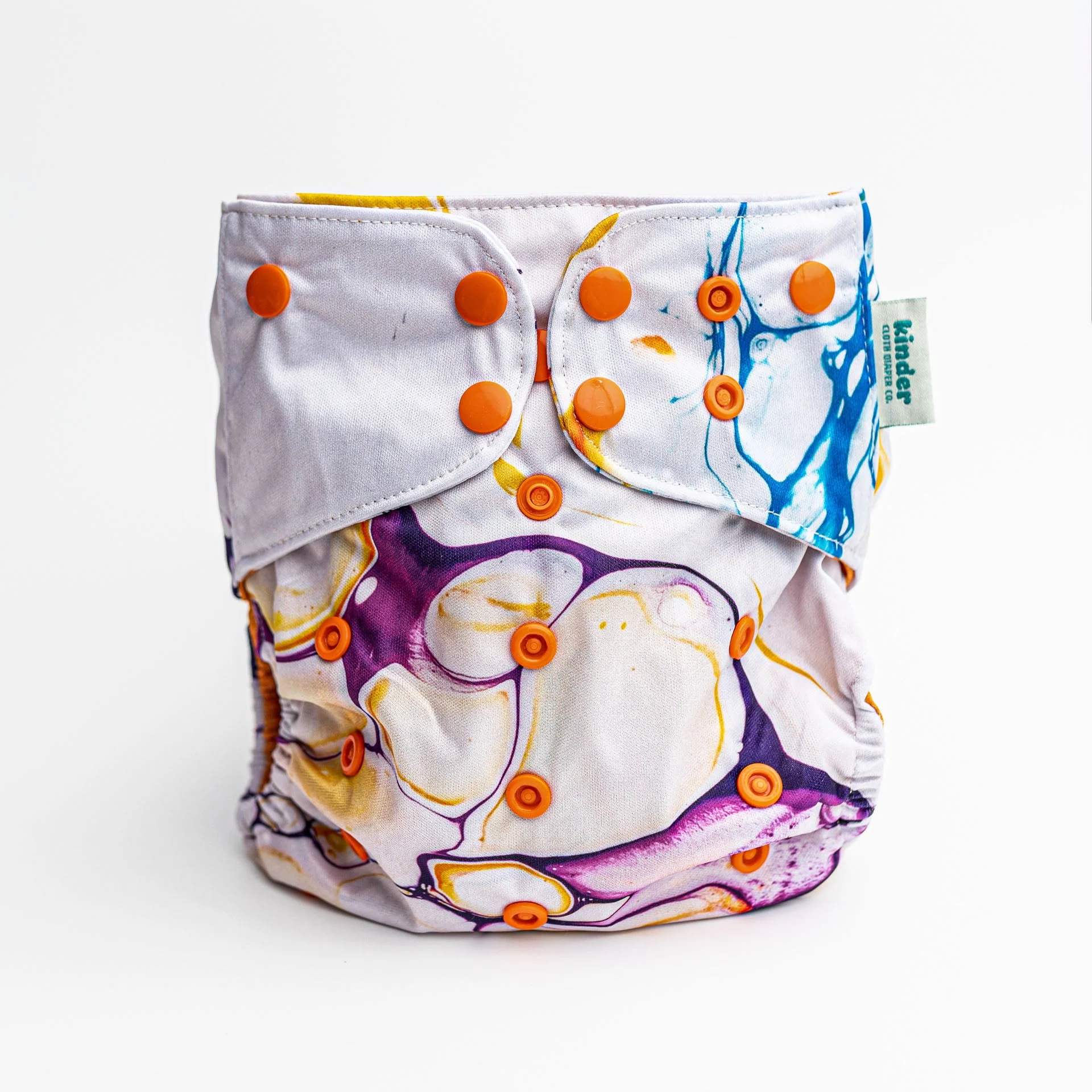 Kinder Cloth Diaper Co. Marble Pocket Cloth Diaper with Athletic Wicking Jersey