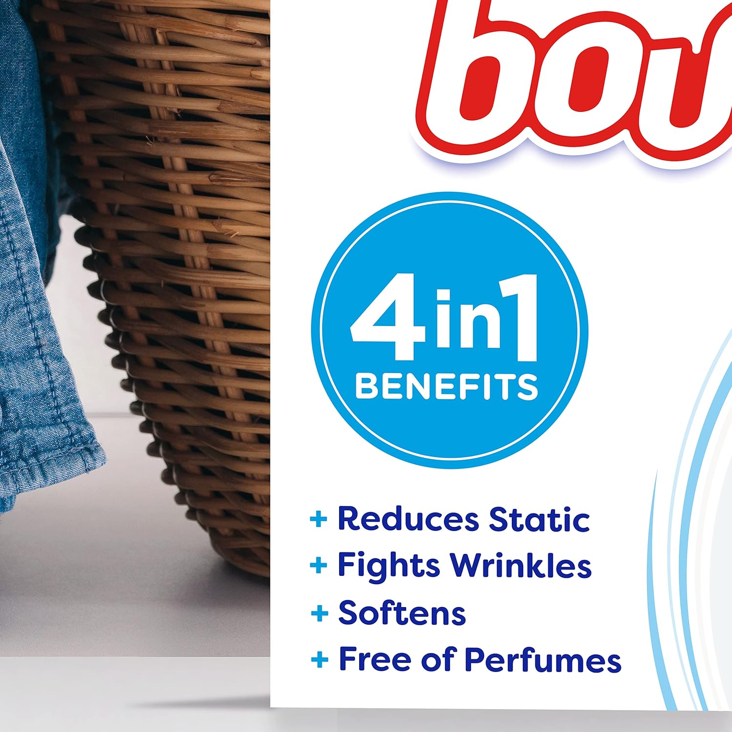 Bounce Free & Gentle Dryer Sheets, 240 Sheets, Unscented Fabric Softener Sheets, Hypoallergenic and Dermatologist Tested