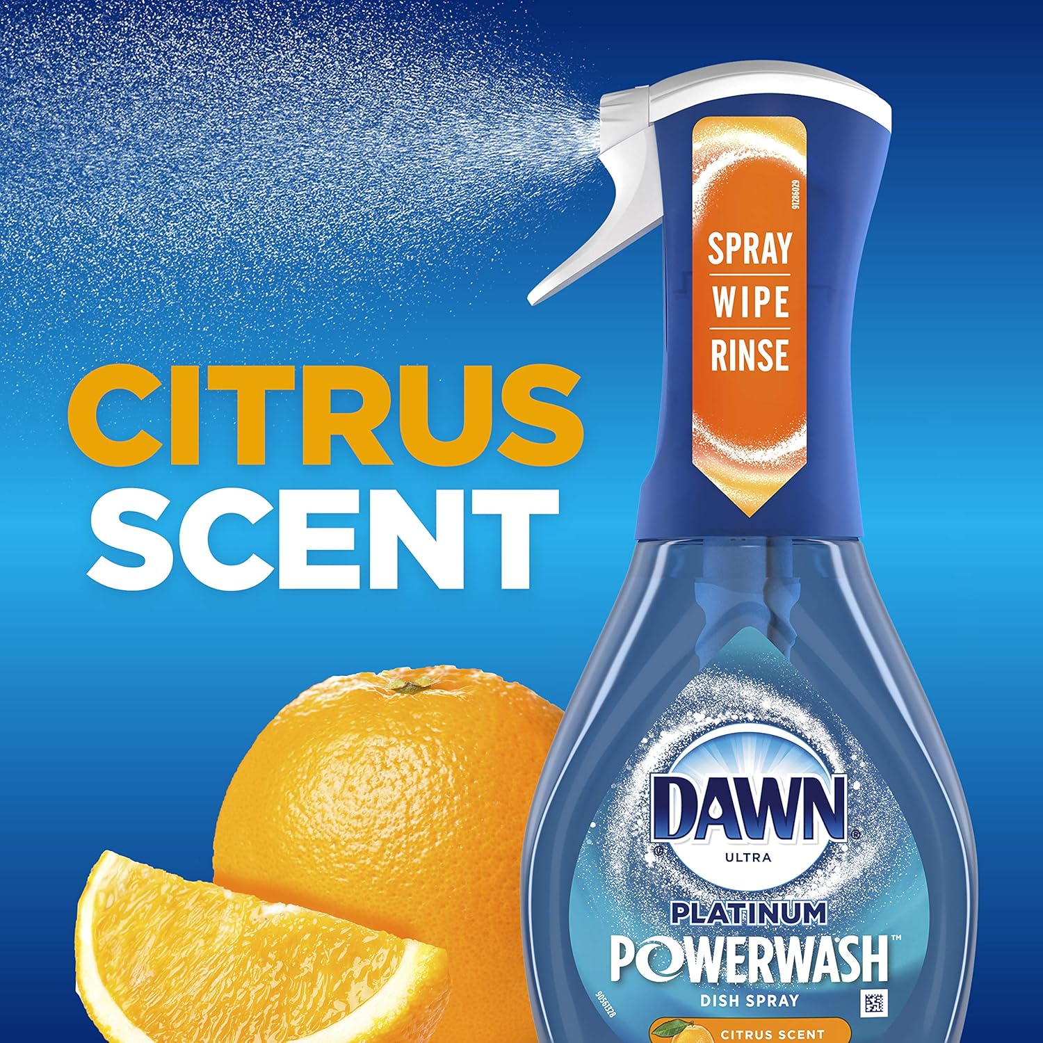 Dawn Platinum Powerwash Dish Spray, Dish Soap, Fresh Scent Bundle, 1 Spray (16oz) + 3 Refills (16oz each)