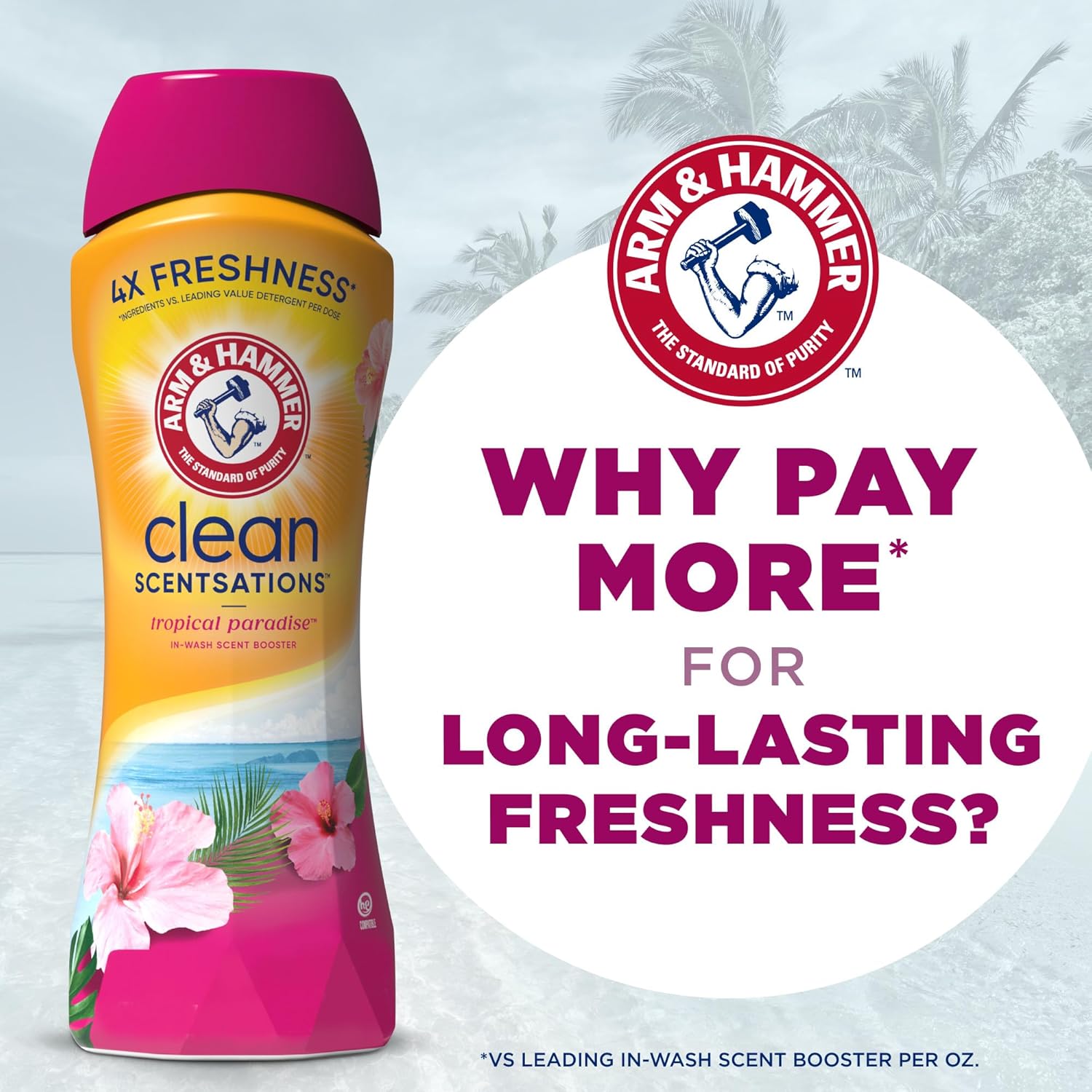 Arm & Hammer In-Wash Scent Booster, Tropical Paradise, 37.8 Ounce