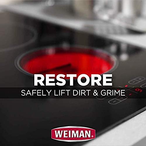 Weiman Non-Abrasive, No Scratch Induction Glass Ceramic Stove Cooktop Heavy Duty Cleaner and Polish, 20 Ounce