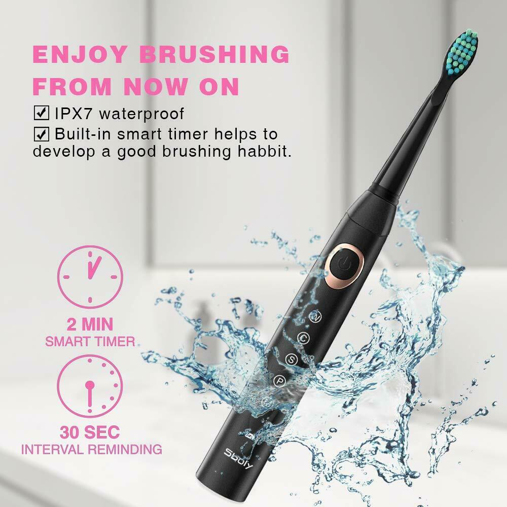 5 Mode Electric Toothbrush Sonic Rechargeable Smart Toothbrush