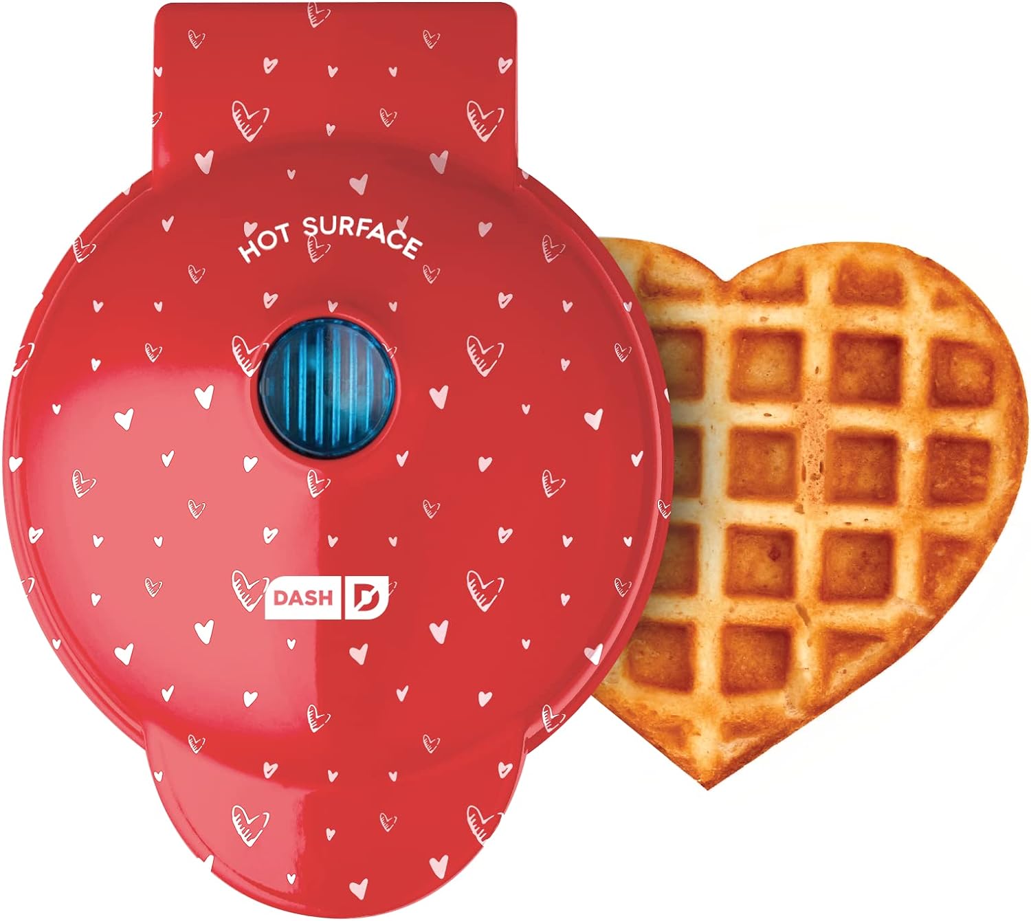 DASH Mini Waffle Maker - 4” Waffle Mold, Nonstick Waffle Iron with Quick Heat-Up, PTFE Nonstick Surface - Perfect Mini Waffle Maker for Kids and Families, Just Add Batter (Aqua)