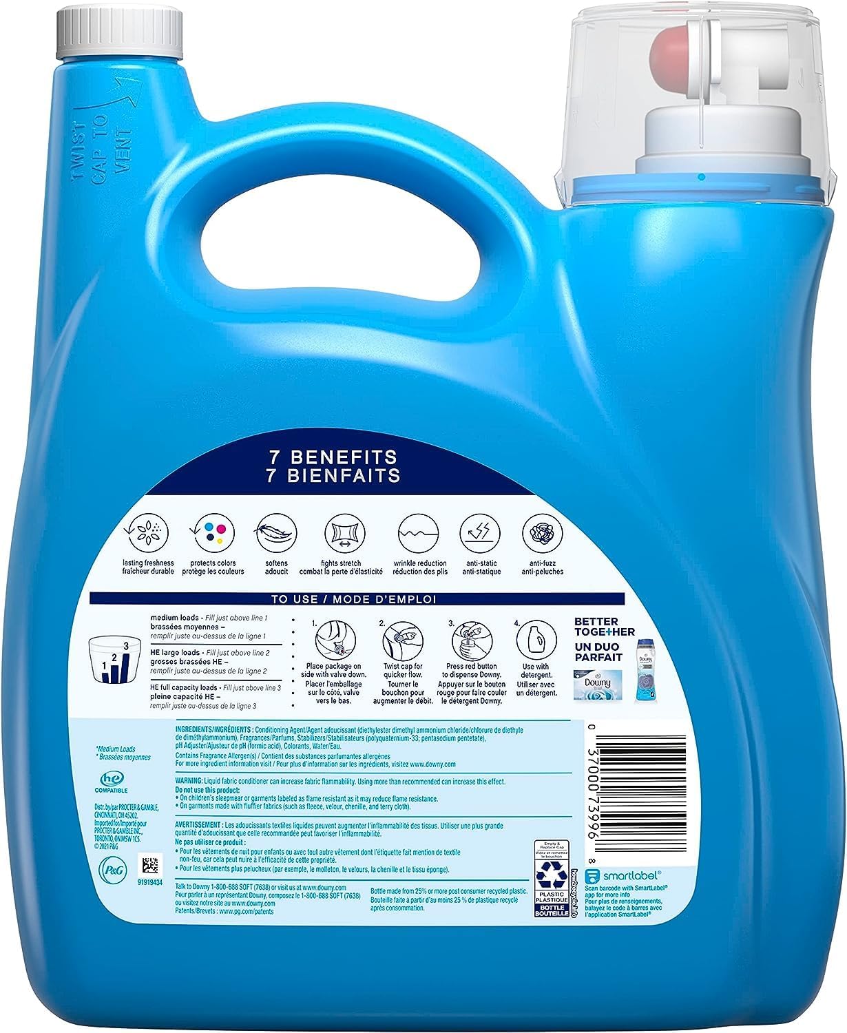 Downy April Fresh Liquid Fabric Conditioner (Fabric Softener), 10 FL OZ