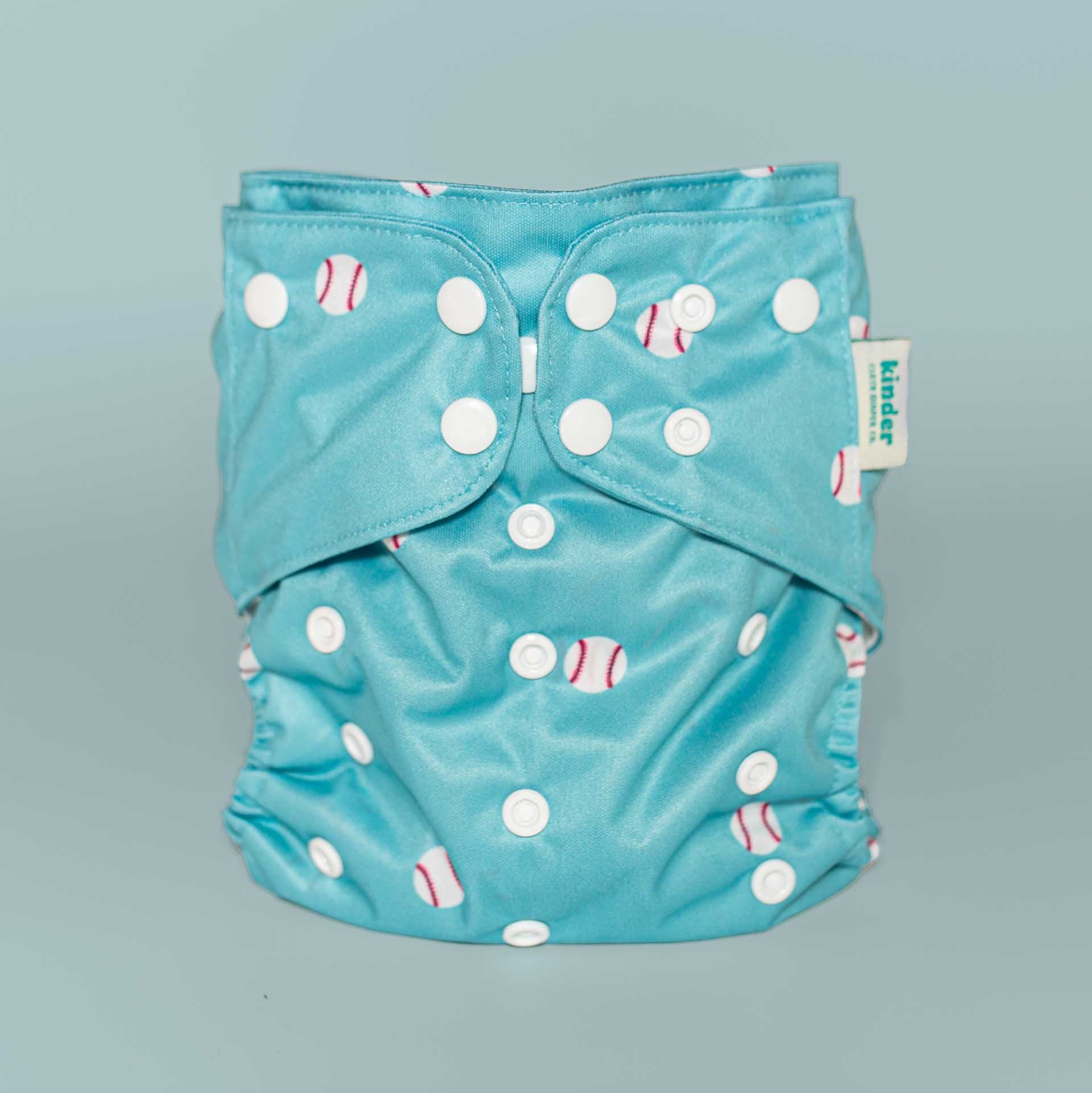 Kinder Cloth Diaper Co. Patterned Basics Pocket Cloth Diaper with Athletic Wicking Jersey