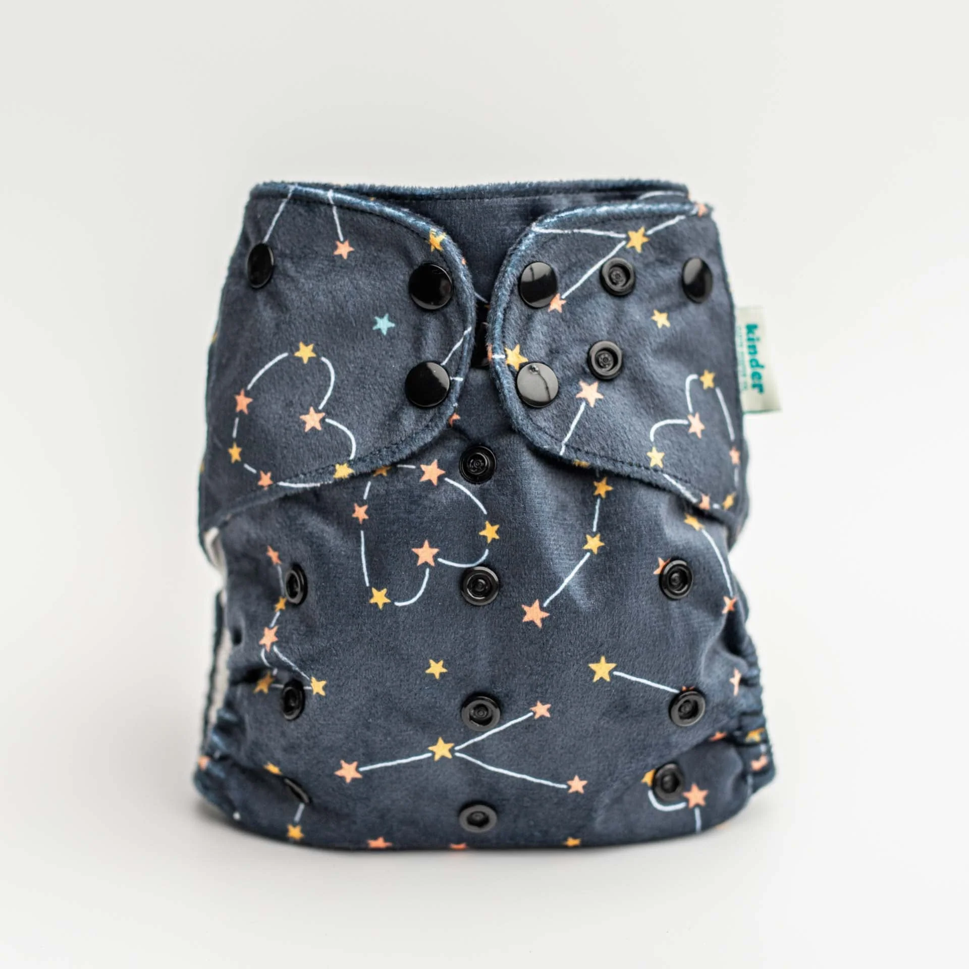 Kinder Cloth Diaper Co. Basics Lounger Pocket Cloth Diaper — Minky Fleece with Athletic Wicking Jersey