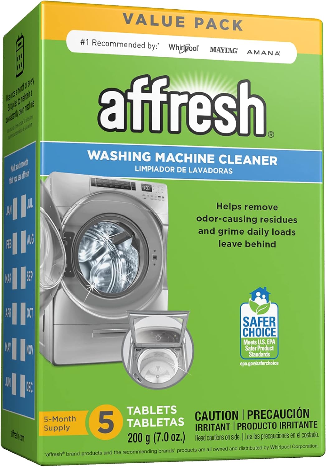 Affresh Washing Machine Cleaner, Cleans Front Load and Top Load Washers, Including HE, 6 Tablets