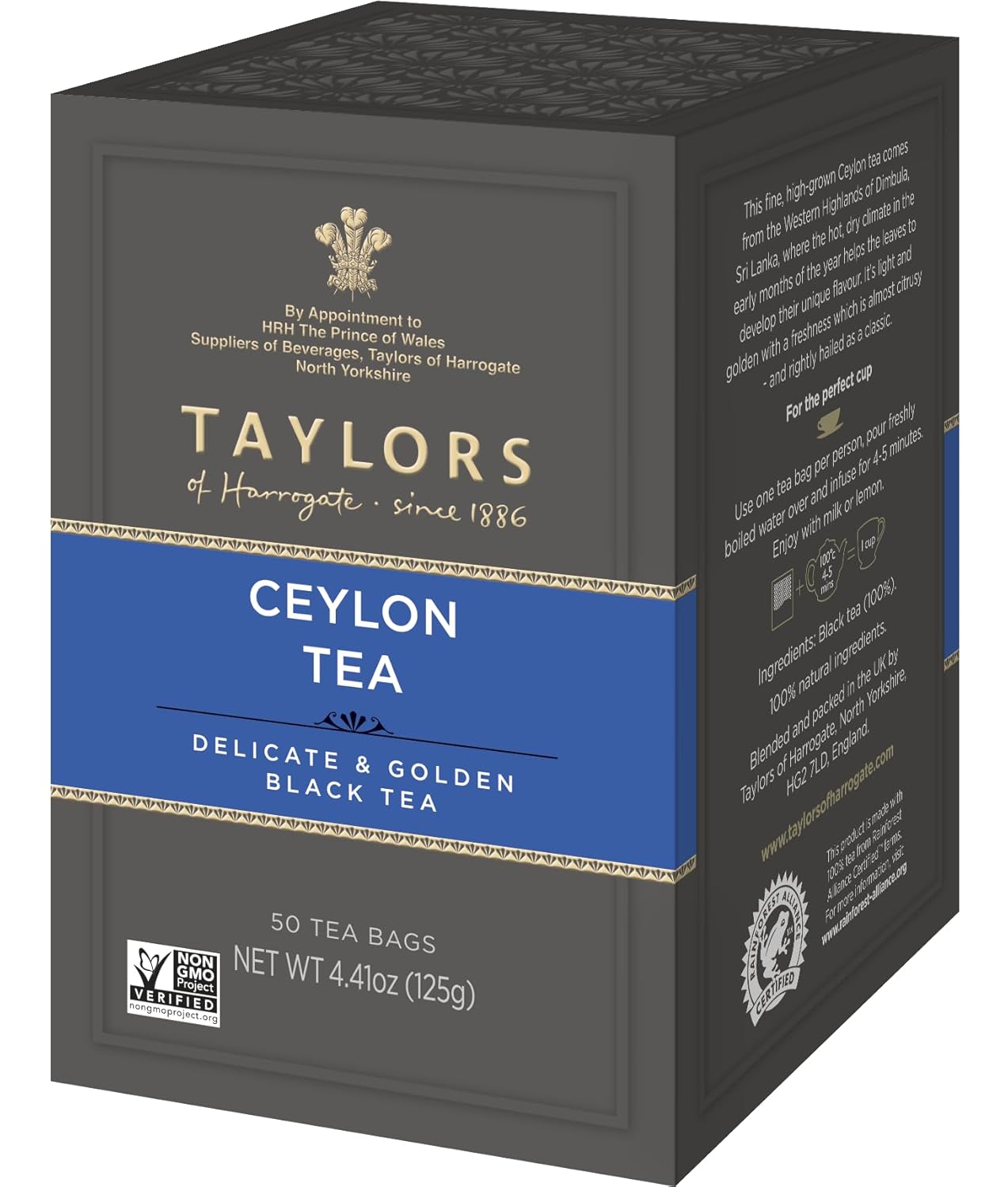 Taylors of Harrogate Organic Peppermint Herbal Tea, 50 Count