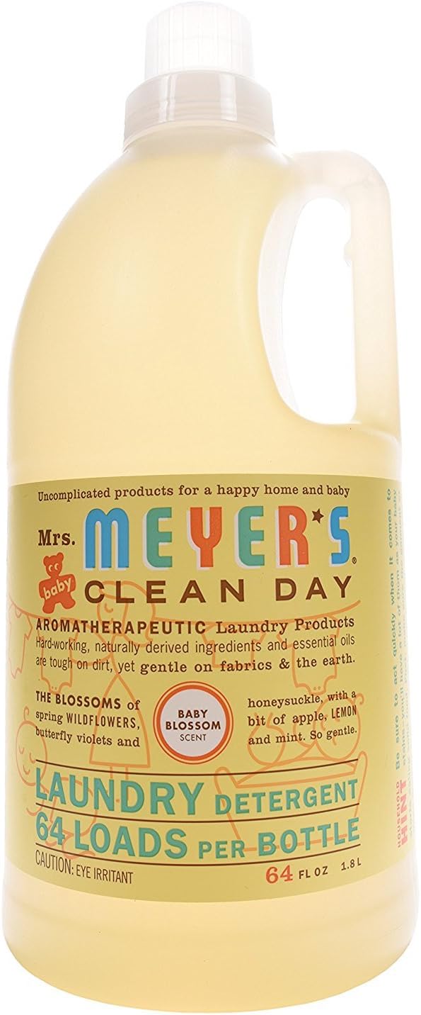 MRS. MEYER'S CLEAN DAY Liquid Laundry Detergent, Biodegradable Formula Infused with Essential Oils, Lavender, 64 oz (64 Loads)