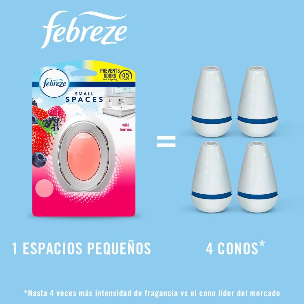Febreze Small Spaces Air Freshener Linen & Sky, .25 fl. oz., Pack of 4