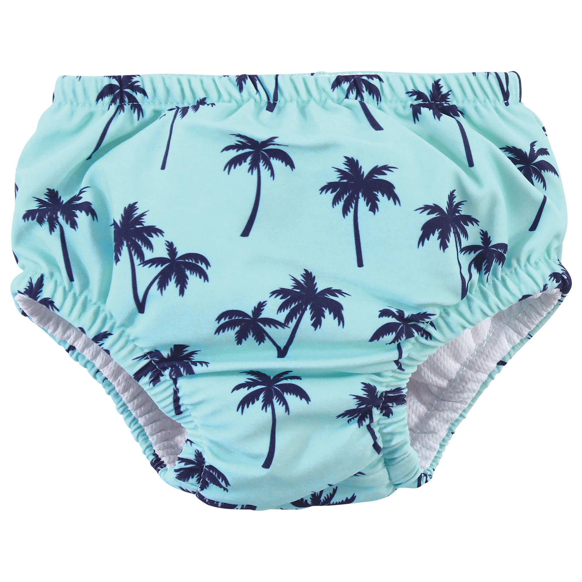 Hudson Baby Infant and Toddler Boy 2-Pack Swim Diapers, Palm Trees
