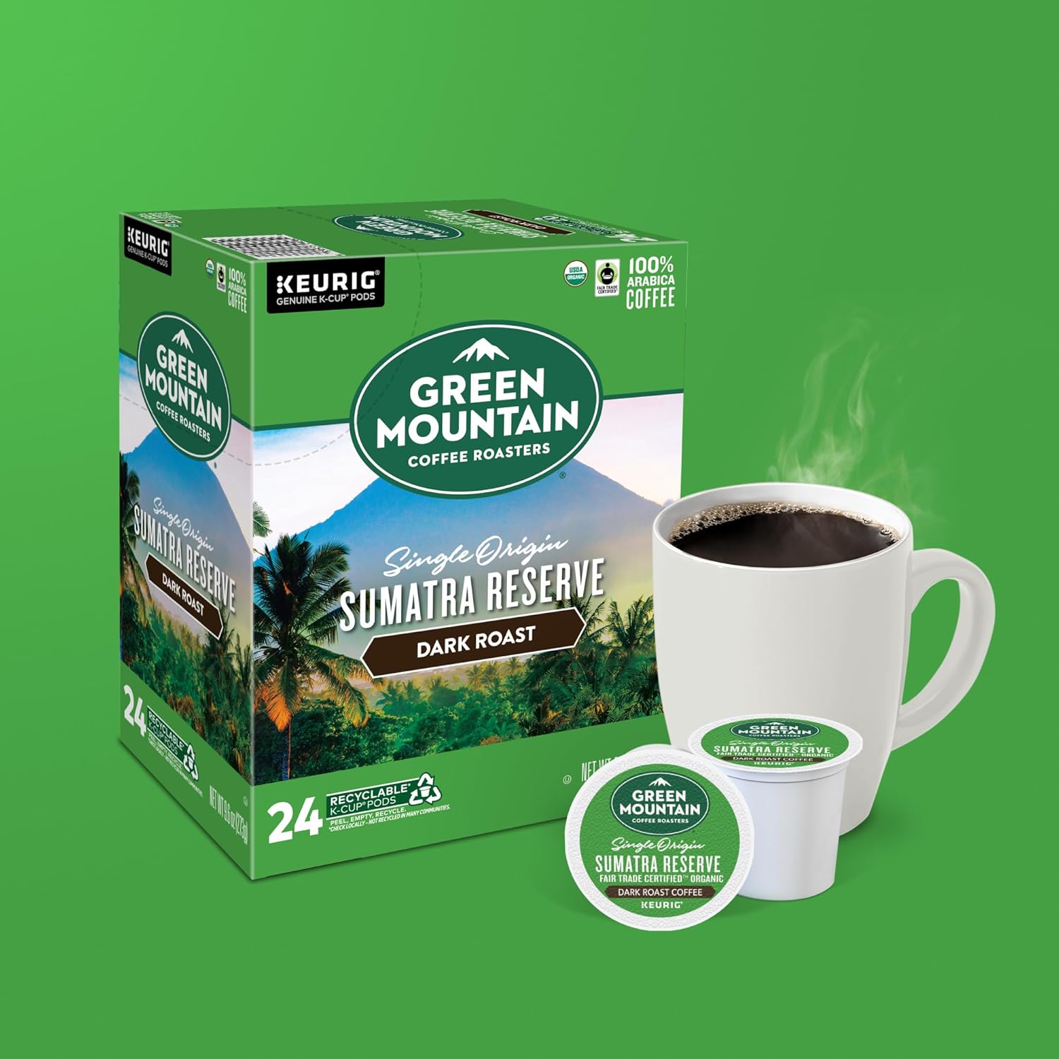 Green Mountain Coffee Roasters Dark Magic Keurig Single-Serve K-Cup Pods, Dark Roast Coffee, 72 Count (6 Packs of 12)