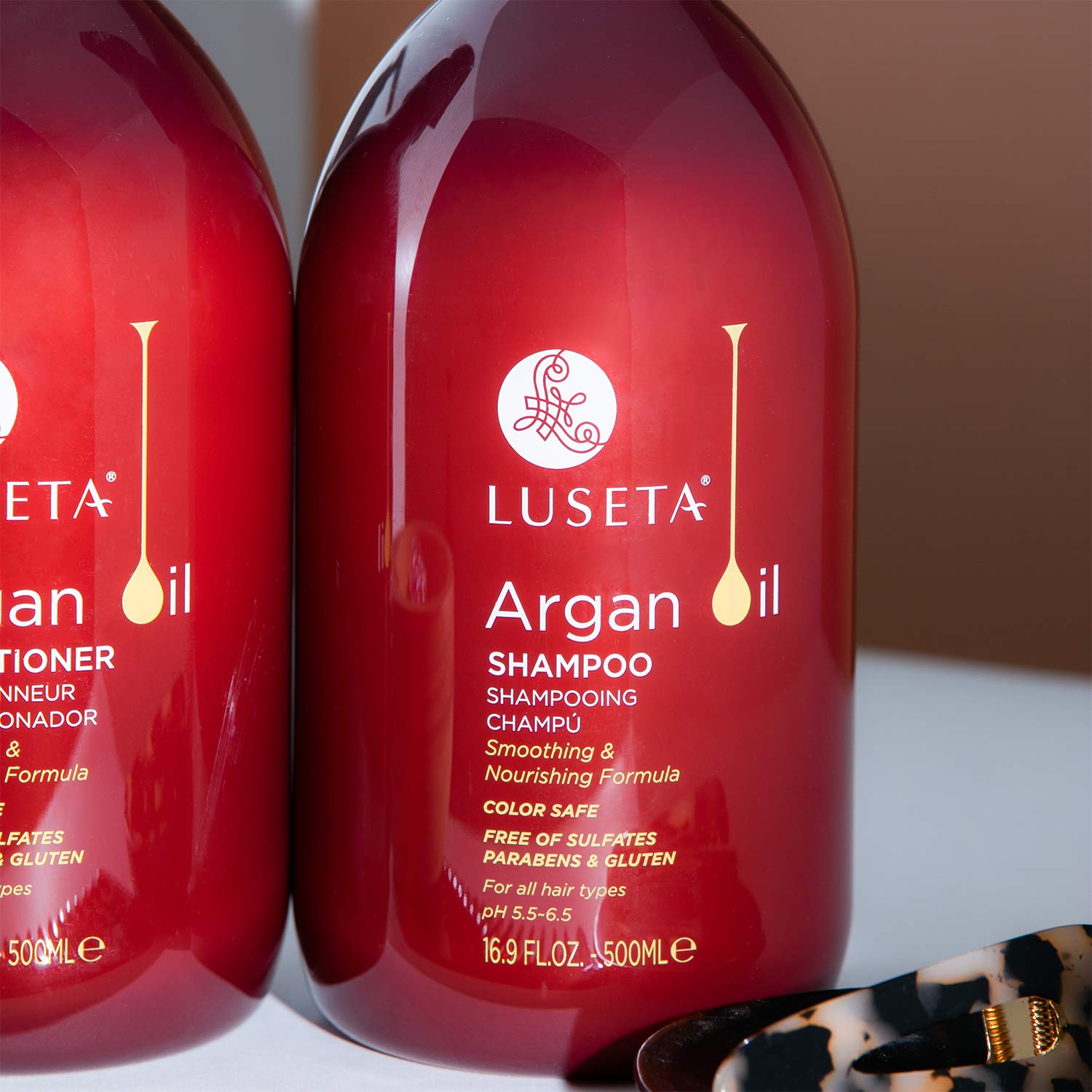 Luseta Biotin Shampoo and Conditioner for HairGrowth - Thickening Shampoo for Thinning Hair andHair Loss - Infused with Argan Oil to Repair DamagedDry Hair - Sulfate Free Paraben Free-2 x 16.9 fl oz