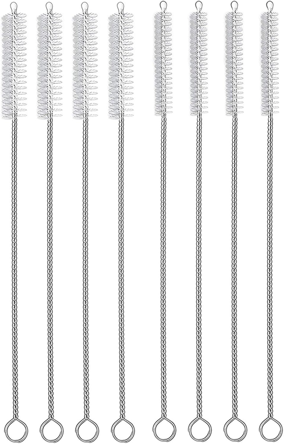 Hiware Straw Cleaner Brush Set, 8-Piece Long Cleaning Brush for Straws on Tumbler, Water Bottle, Sippy Cup, and Pipes, Tubes or Hummingbird Feeders