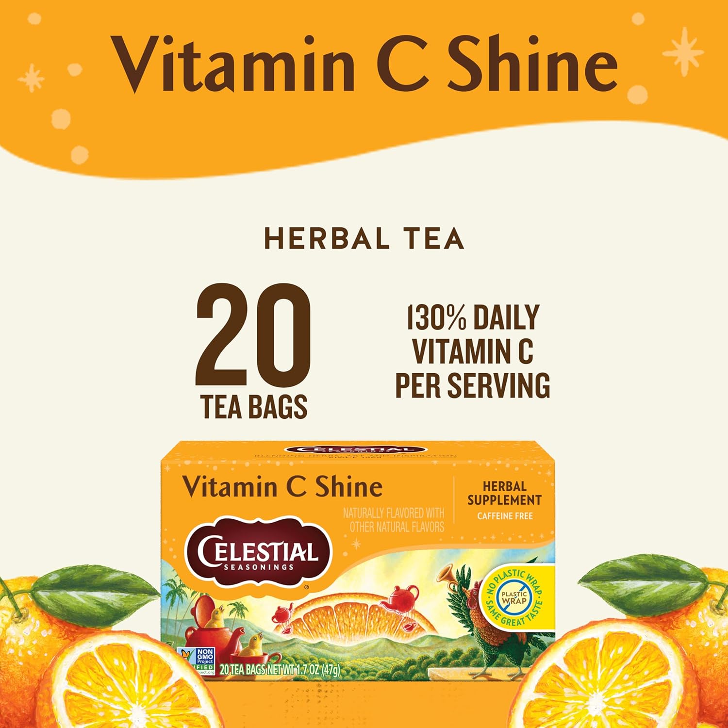 Celestial Seasonings Bengal Spice Herbal Tea, Caffeine Free, 20 Tea Bags Box, (Pack of 6)
