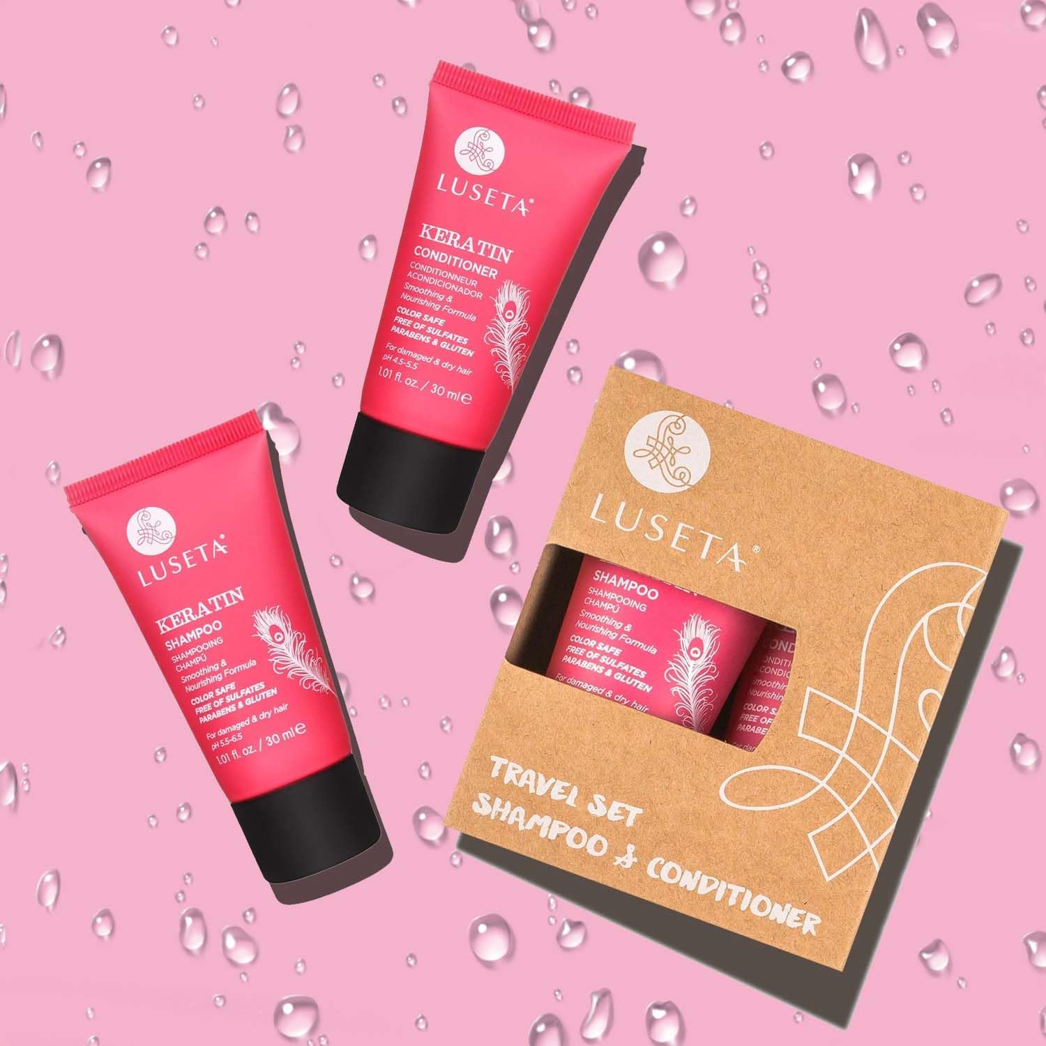 Luseta Biotin Shampoo and Conditioner for HairGrowth - Thickening Shampoo for Thinning Hair andHair Loss - Infused with Argan Oil to Repair DamagedDry Hair - Sulfate Free Paraben Free-2 x 16.9 fl oz