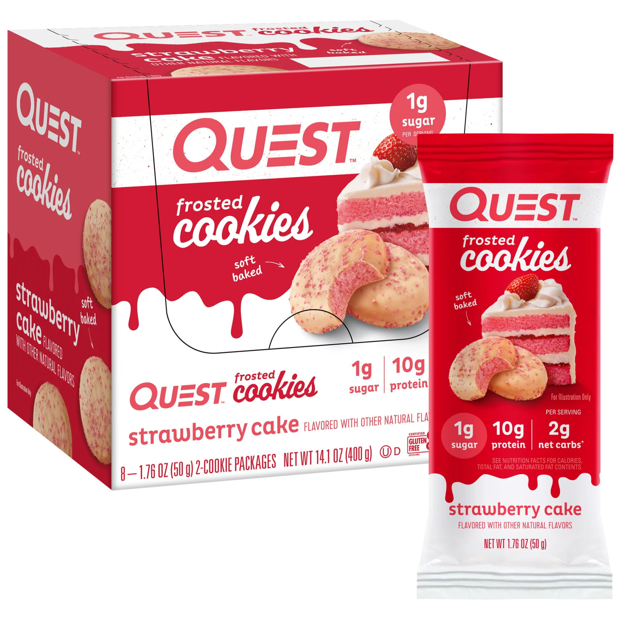 Strawberry Cake Frosted Cookies Twin Pack