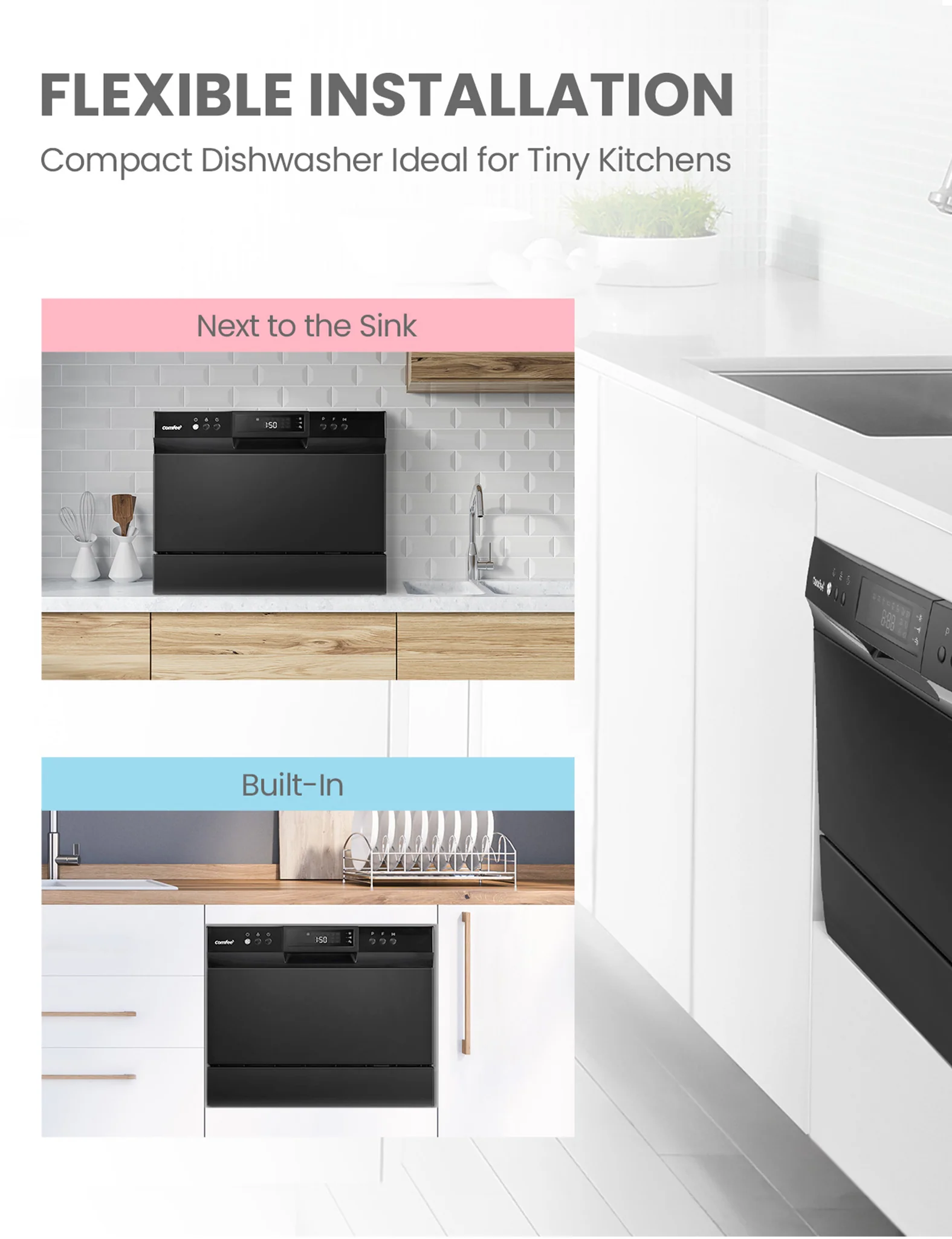 Countertop Portable Dishwasher - Black