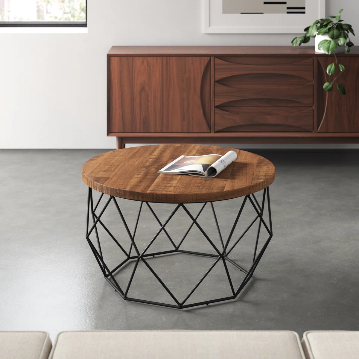 Lupi Solid Wood Top Coffee Table
