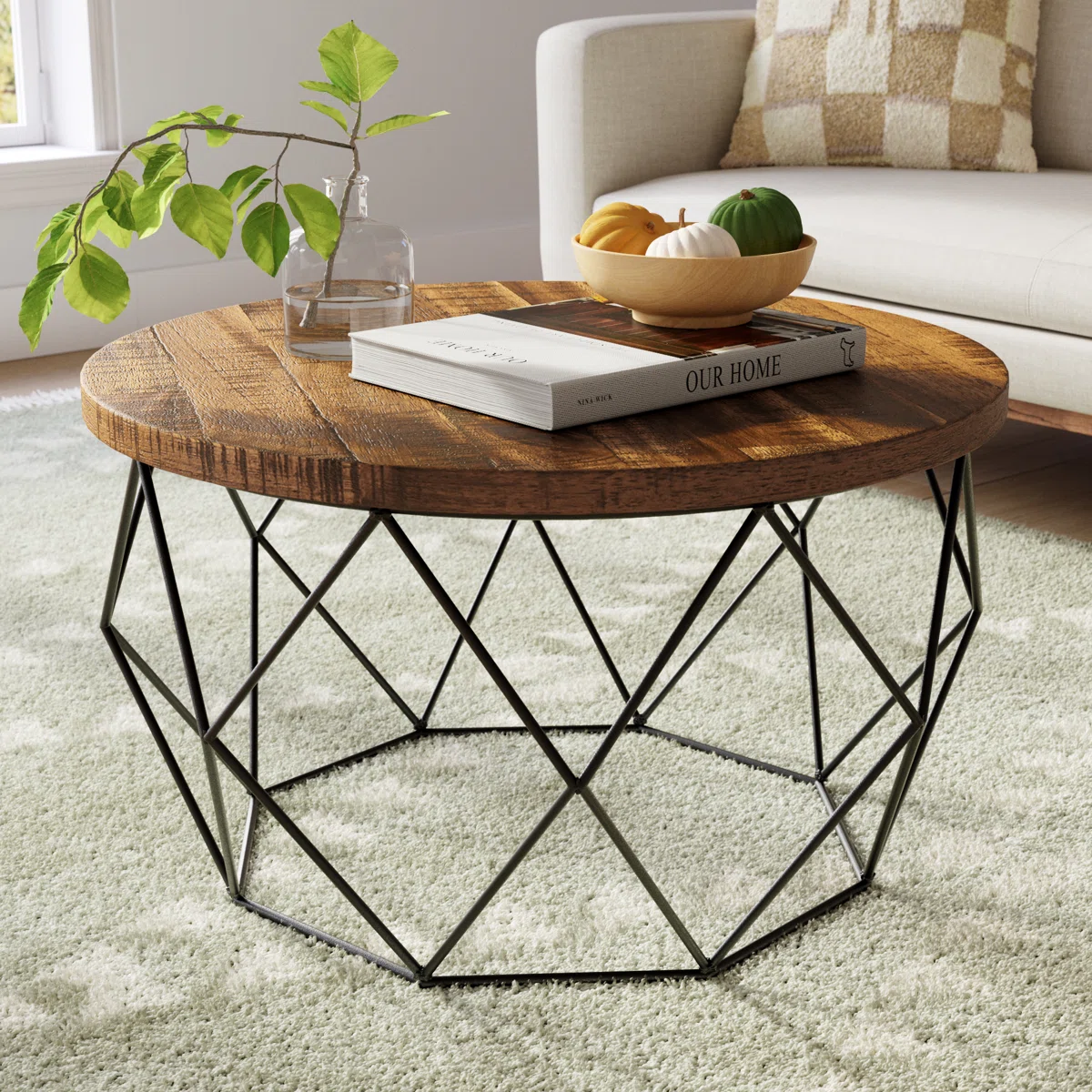 Lupi Solid Wood Top Coffee Table