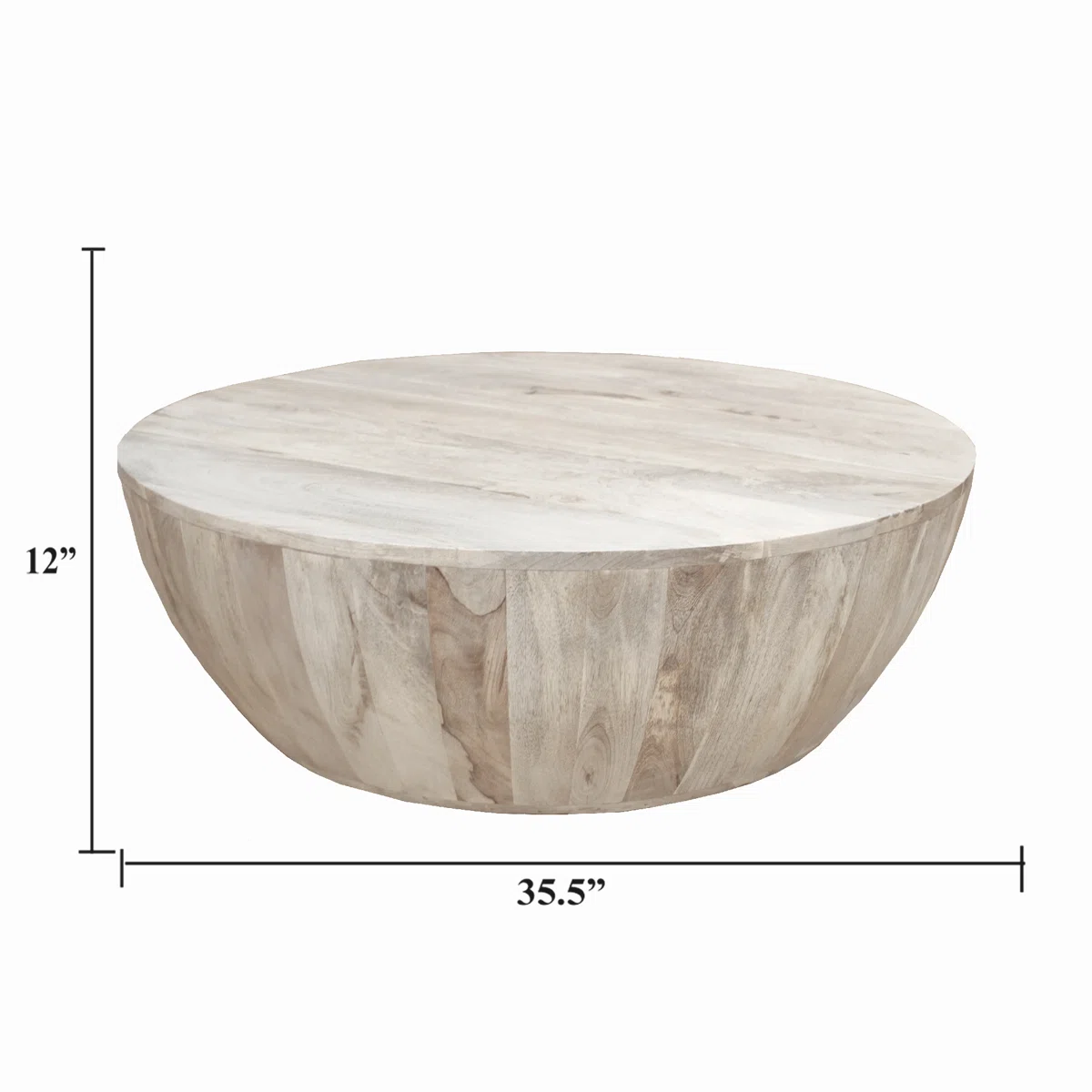 Teasdale Solid Wood Single Drum Coffee Table