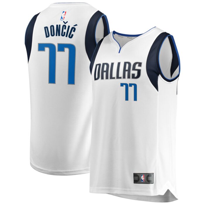 Luka Doncic Dallas Mavericks Fanatics Fast Break Men’s Replica Jersey – Association Edition – White