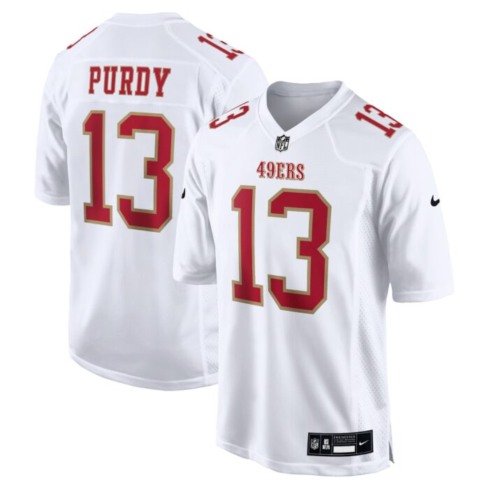 Men’s San Francisco 49ers Brock Purdy Nike Tundra White Fashion Game Jersey