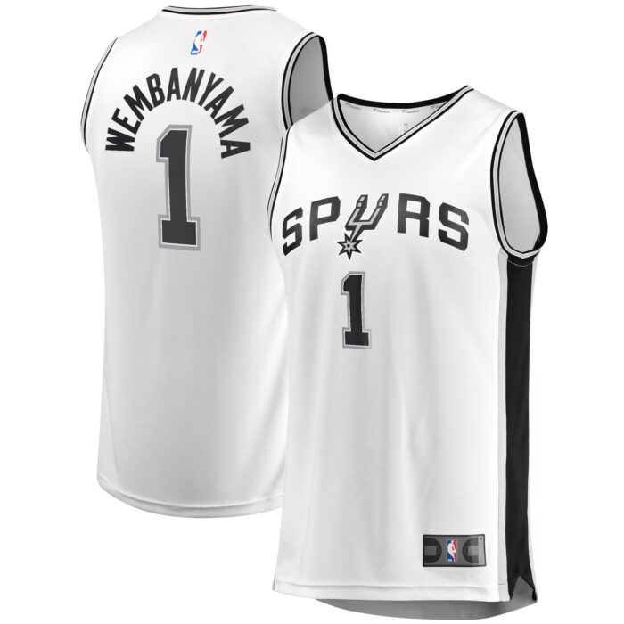 Youth San Antonio Spurs Victor Wembanyama Fanatics White Fast Break Player Jersey – Association Edition