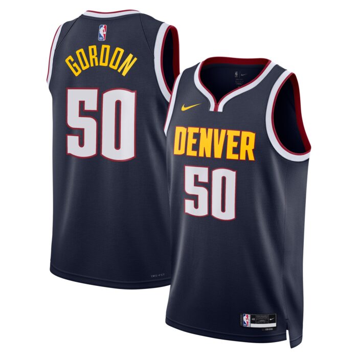 Unisex Denver Nuggets Aaron Gordon Nike Navy Swingman Replica Jersey – Icon Edition