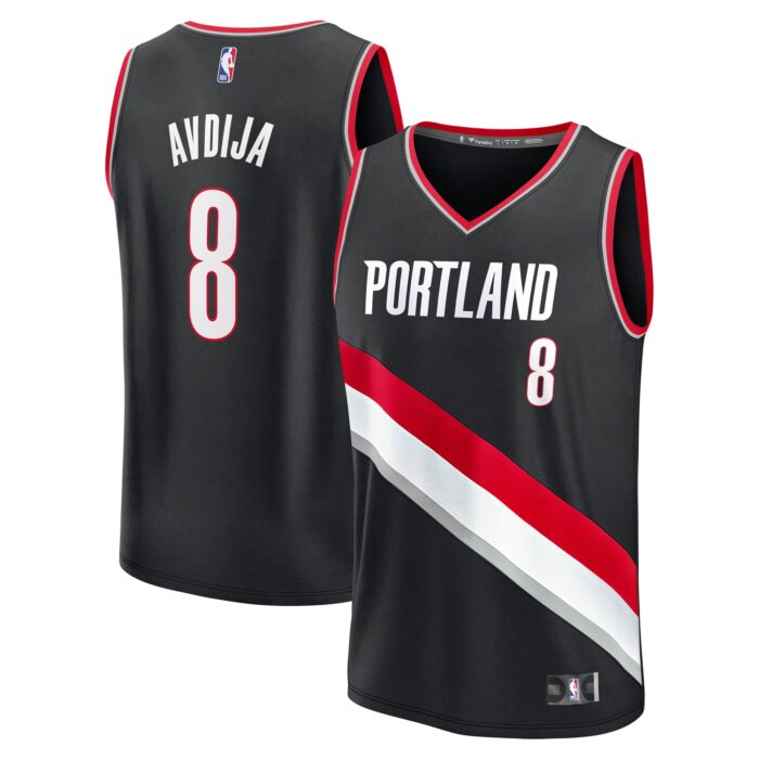 Men’s Portland Trail Blazers Deni Avdija Fanatics Black Fast Break Replica Player Jersey – Icon Edition