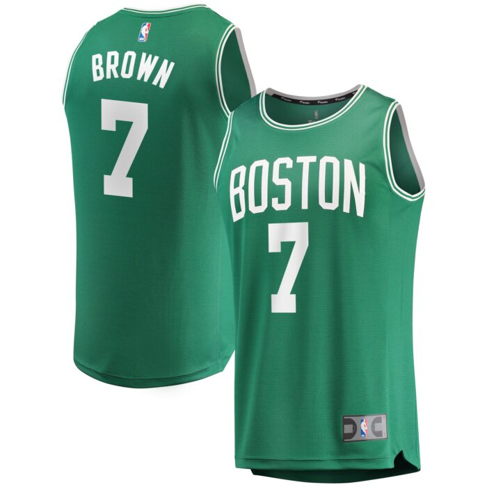 Men’s Boston Celtics Jaylen Brown Fanatics Kelly Green Fast Break Replica Jersey – Icon Edition