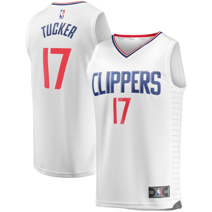 Youth LA Clippers PJ Tucker Fanatics White Fast Break Player Jersey – Association Edition