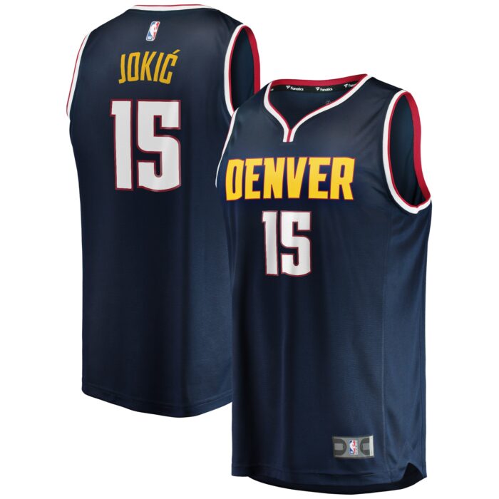 Youth Denver Nuggets Nikola Jokic Fanatics Blue Fast Break Replica Jersey – Icon Edition