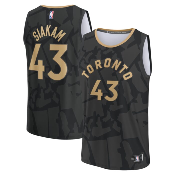 Youth Toronto Raptors Pascal Siakam Fanatics Black Fastbreak Jersey – City Edition