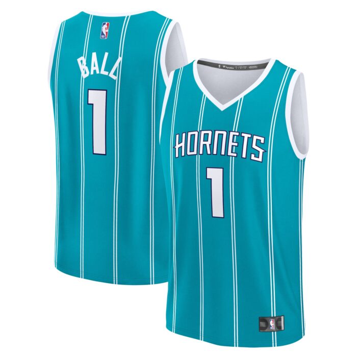 Men’s Charlotte Hornets LaMelo Ball Fanatics Teal Fast Break Replica Player Jersey – Icon Edition