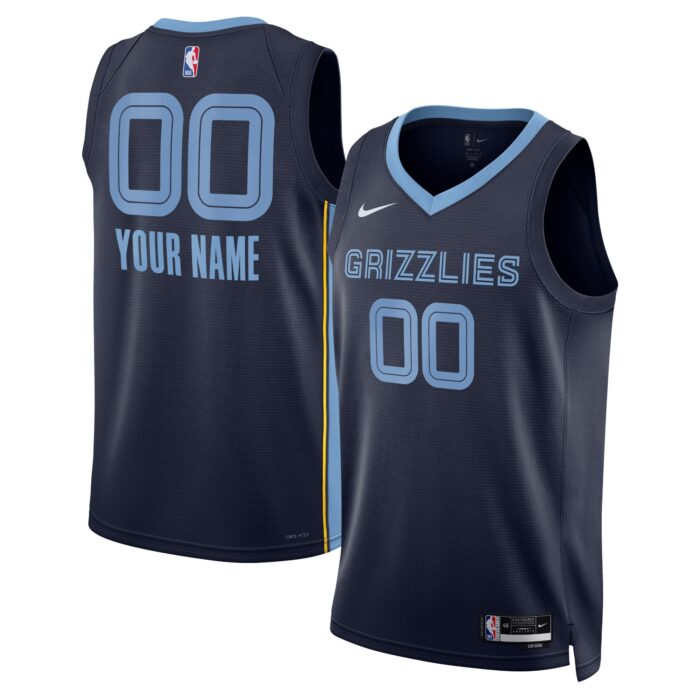 Unisex Memphis Grizzlies Nike Navy Swingman Custom Jersey – Icon Edition