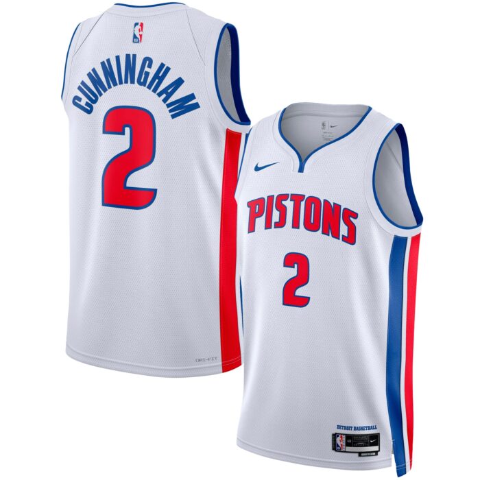 Unisex Detroit Pistons Cade Cunningham Nike White Swingman Jersey – Association Edition