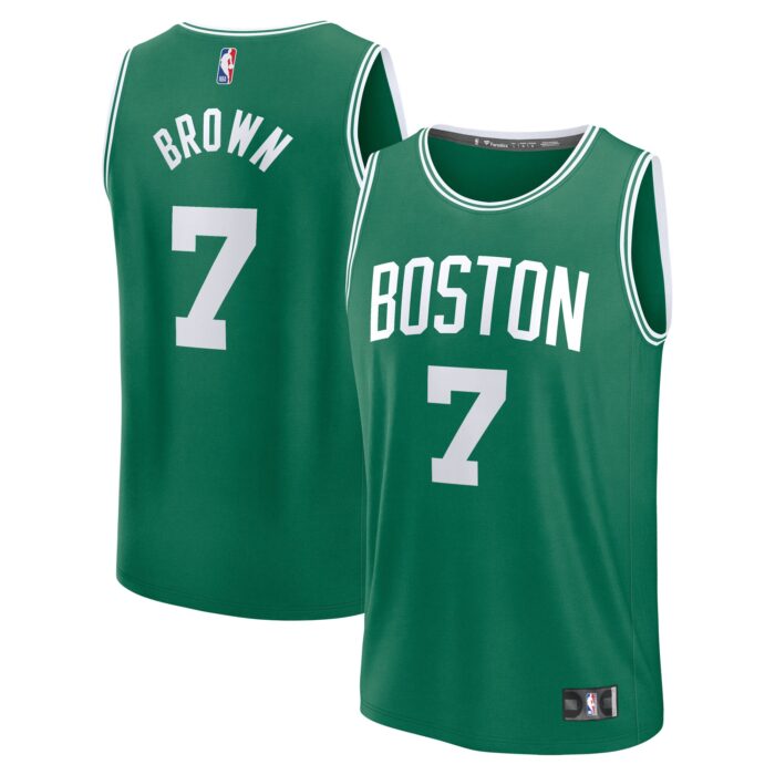 Men’s Boston Celtics Jaylen Brown Fanatics Kelly Green Fast Break Replica Player Jersey – Icon Edition
