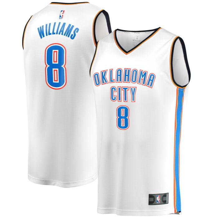 Men’s Oklahoma City Thunder Jalen Williams Fanatics White Fast Break Player Jersey – Association Edition