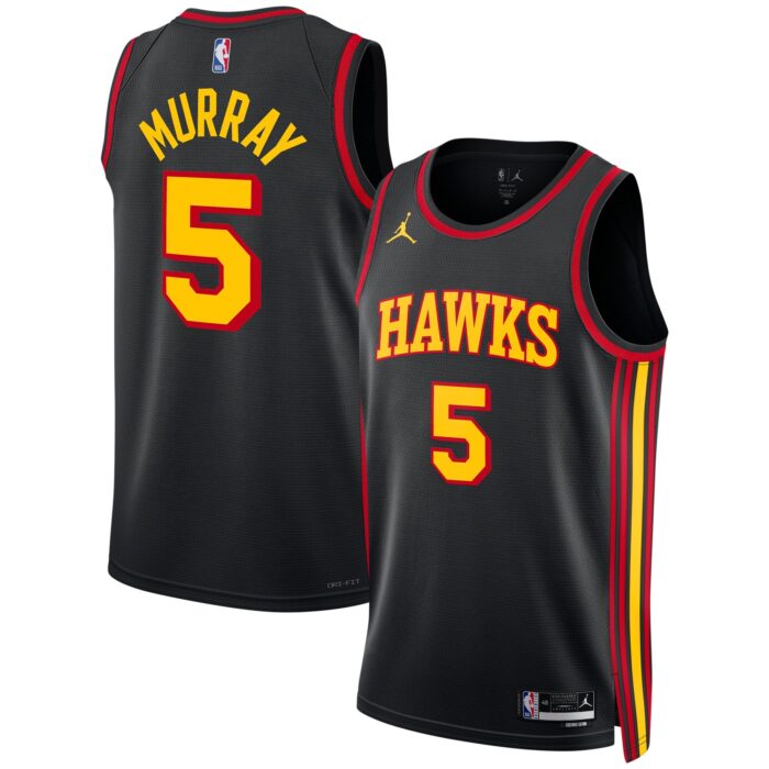 Unisex Atlanta Hawks Dejounte Murray Jordan Brand Black Swingman Jersey – Statement Edition