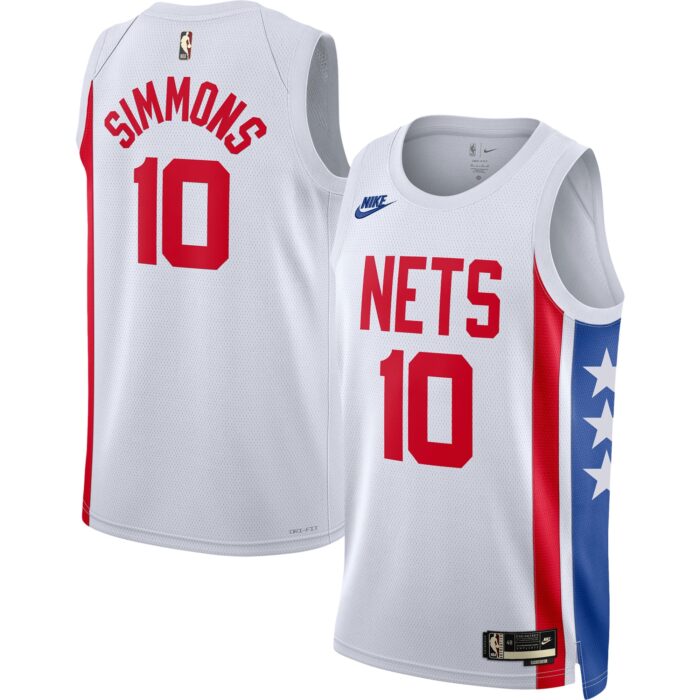 Men’s Brooklyn Nets Ben Simmons Nike White Swingman Jersey – Classic Edition