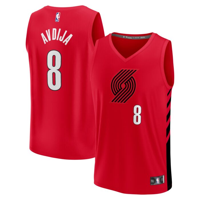 Youth Portland Trail Blazers Deni Avdija Fanatics Red Fast Break Player Jersey – Statement Edition