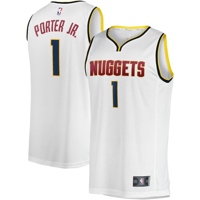 Men’s Denver Nuggets Michael Porter Jr. Fanatics White Fast Break Player Jersey – Association Edition