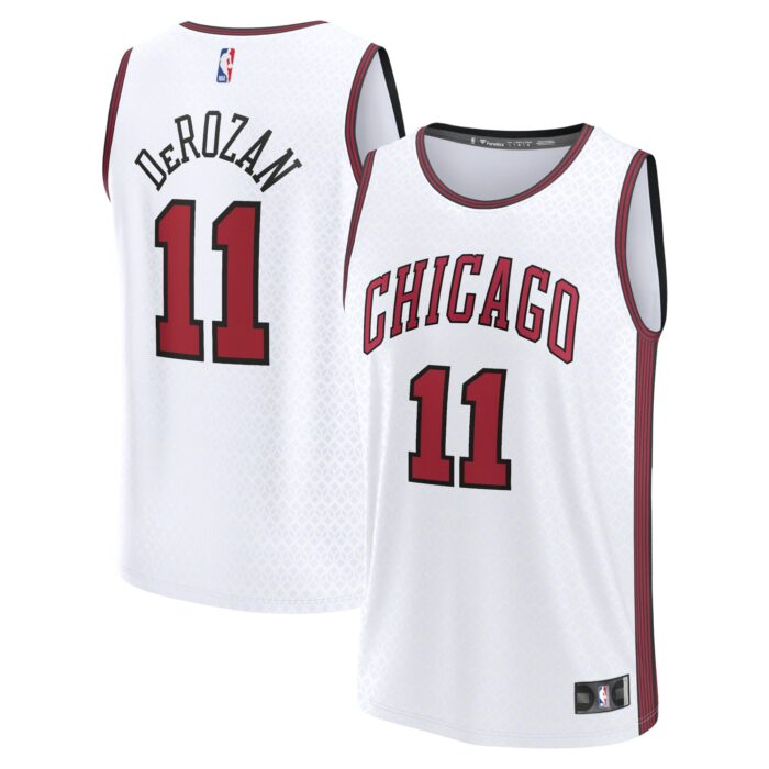 Men’s Chicago Bulls DeMar DeRozan Fanatics White Fastbreak Jersey – City Edition