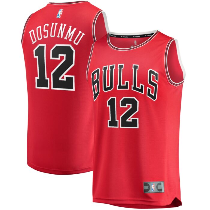 Men’s Chicago Bulls Ayo Dosunmu Fanatics Red Fast Break Replica Jersey – Icon Edition